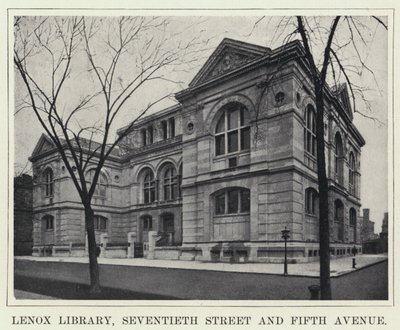 レノックス・ライブラリー（Seventieth Street and Fifth Avenue）（モノクロ写真 作： American Photographer