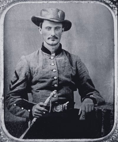 南部連合軍兵士、マーマデューク・マーシャル（モノクロ写真 作： American Photographer