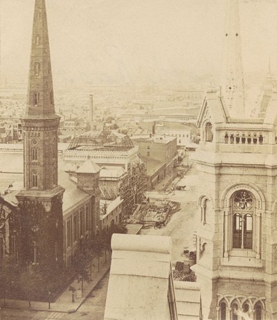 Castner Scrapbook Collection」より市庁舎から見たノース・ブロード・ストリート、1875年頃（アルメン・プリント） 作： American Photographer