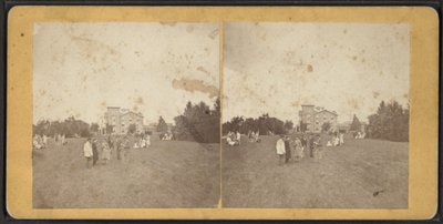 ノースフロントと芝生、オナイダコミュニティ、ニューヨーク州、1870年頃 作： American Photographer