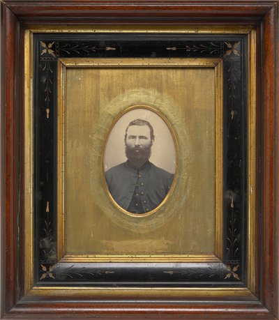 男の肖像,c.1864年（写真） 作： アメリカの写真家