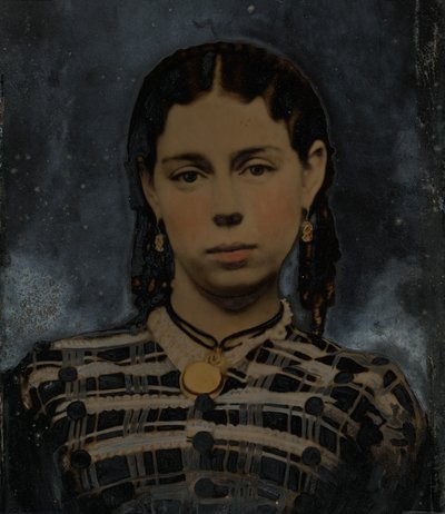 女性の肖像、1860年代（写真） 作： アメリカの写真家