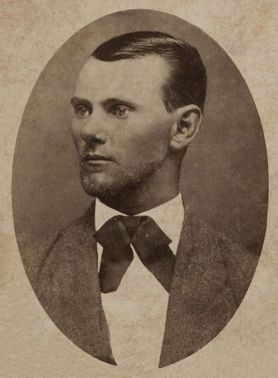 無法者ジェシー・ジェームズの肖像（1847-1882）、（内閣写真） 作： American Photographer