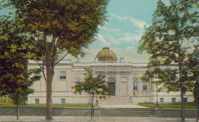 ポキプシーアドリアンス記念図書館（カラー写真） 作： アメリカの写真家