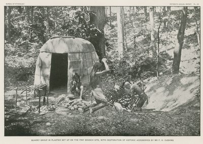 ピニーブランチサイトに設置された石膏の採石場グループ 作： American Photographer