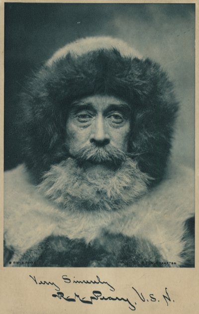 ロバート・ピアリー（1856～1920）、アメリカの北極探検家（モノクロ写真） 作： アメリカの写真家