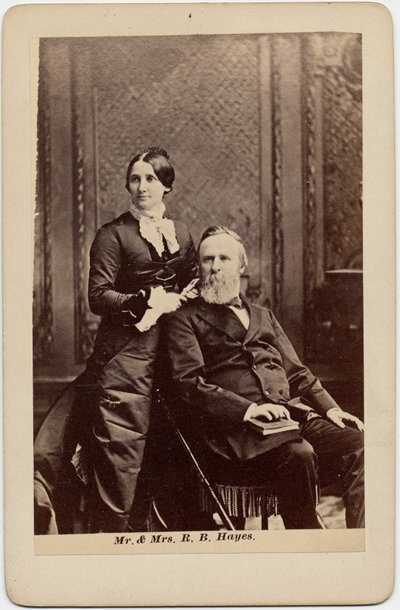 米国第19代大統領、ラザフォードバーチャードヘイズ（1822-93）と妻（ルーブウェア）、ルーシーウェアウェッブヘイズ（1831-89） 作： American Photographer