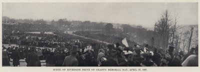 1897年4月27日、グラント記念日のリバーサイド・ドライブの風景（モノクロ写真 作： American Photographer