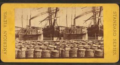 サウスカロライナ州チャールストンの汽船「プランター」の立体視 作： American Photographer