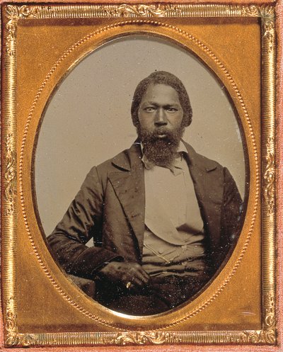 ストイックな男」1855年頃（手彩色の第9版アンブロタイプ 作： American Photographer