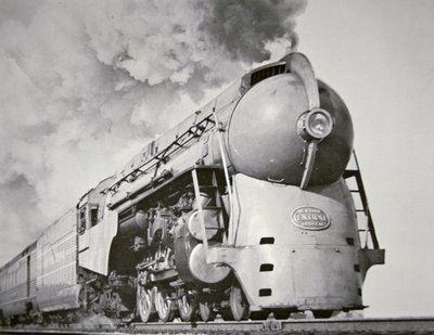 1938年のニューヨーク・セントラル・システムの「エンパイア・ステート・エクスプレス」（モノクロ写真 作： American Photographer