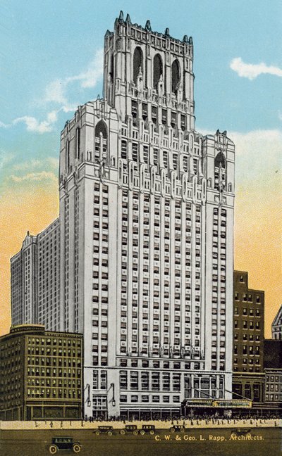 新しいユナイテッドメソニックテンプル（カラー写真） 作： American Photographer