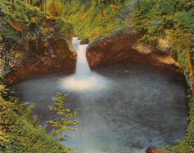 イーグルクリークのパンチボウル（カラー写真） 作： アメリカの写真家