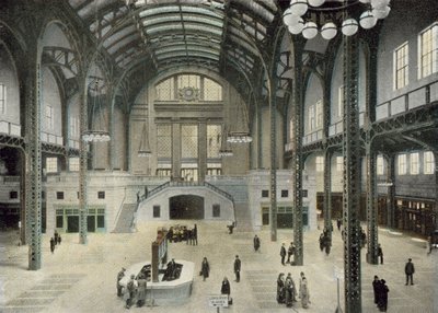 電車のコンコース、シカゴユニオン駅（カラー写真） 作： American Photographer