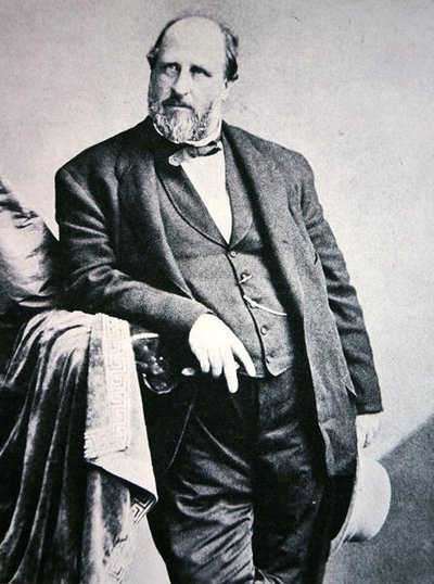 ウィリアム・マーシー「ボス」ツイード (1823-78) (白黒写真) 作： American Photographer