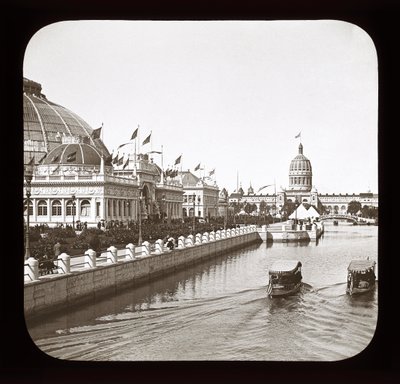 Worlds Columbian Exposition：園芸建築物とイリノイ州議事堂、シカゴ、1893年（ランタンスライド） 作： American Photographer
