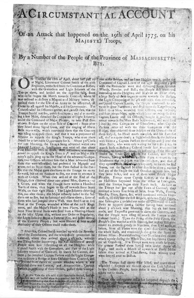 攻撃の状況報告...、印刷1775（印刷） 作： American School