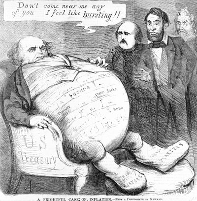 恐ろしいインフレ事件、1863年 作： American School