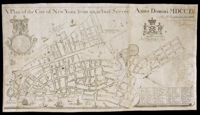実地調査によるニューヨーク市の平面図 作： American School