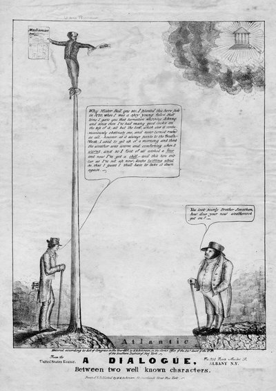 1837年にニューヨークのHRロビンソンによって出版された2人の有名なキャラクター間の対話 作： American School