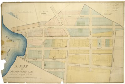マンハッタンビルの地図。 RJ Dodge。、1850をコピー 作： American School