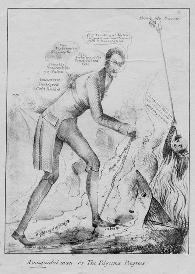 見当違いの男、または巡礼者の進歩、1832年頃 作： American School
