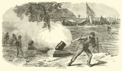 迫撃砲バッテリー、1864年6月 作： American School