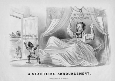 Currier＆Ivesによって出版された驚くべき発表、c.1862 作： American School