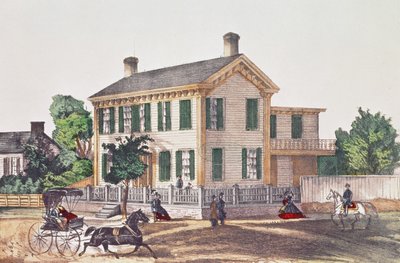 アブラハムリンカーンズ（1809-65）レジデンス 作： American School