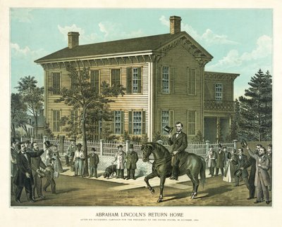 アブラハムリンカーンズリターンホーム、1860年頃 作： American School