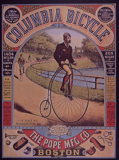 コロンビアのペニーファーシング自転車の広告（アメリカ・ボストン 作： American School