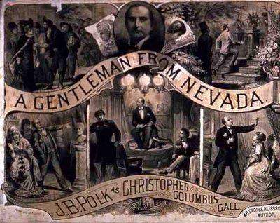 ジョージ・H・ジェソップ作の演劇「A Gentleman from Nevada」の広告（エングレーヴィング 作： American School