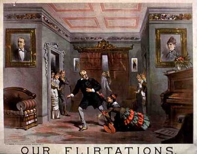 Our Flirtations」の広告（カラーリトグラフ） 作： American School