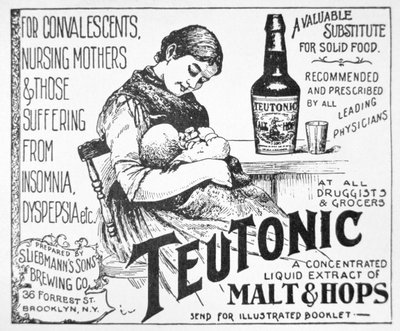 モルトとホップの液体エキス「Teutonic」の広告 作： American School