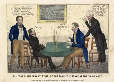 四つんばい：ゲームの重要な状態-紛失しそうなナイフ、1836 作： American School