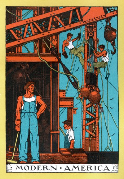 1930年代アメリカの「近代工業時代」の寓意 作： American School
