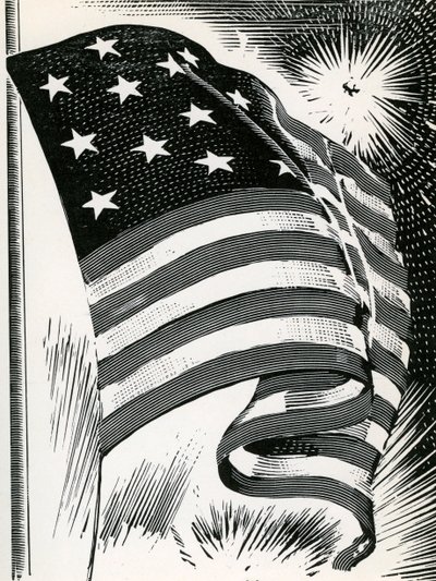 フォート・マクヘンリーに翻るアメリカ国旗 作： American School