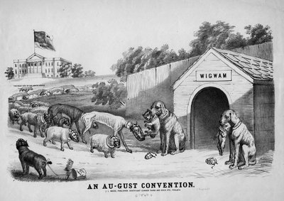 1864年頃、フィラデルフィアのJLマギーによって発行されたオーガスト条約 作： American School