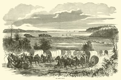 1862年11月の軍用列車 作： American School