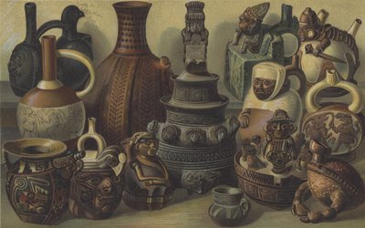古代アメリカの陶器 作： American School
