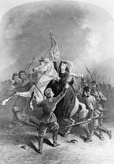 アニーエスリッジフック（1839-1913）南北戦争における女性の働きのイラスト 作： American School