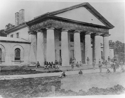 1864年6月28日、連邦軍によって占領されたアーリントン邸 作： American School