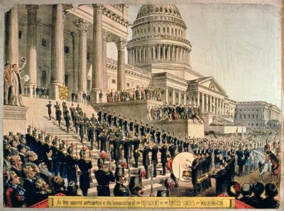 ワシントンでのアメリカ大統領就任式に参加している様子 作： American School