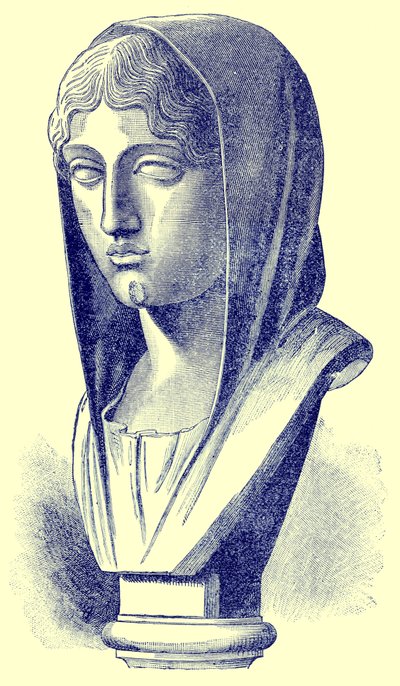 アスパシア、ビクターデュルイによるギリシャの歴史からのイラスト、1890年に発行（デジタル強化画像） 作： American School