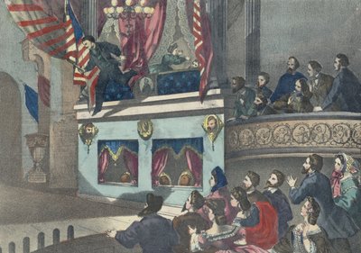 リンカーン大統領の暗殺、1865年頃 作： American School