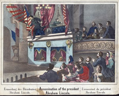 リンカーン大統領の暗殺、パブ。 1865 作： American School