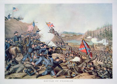 フランクリンの戦い、1864年11月30日、Kurz & Allisonによる刻印 作： American School