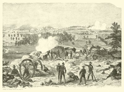 ゲティスバーグの戦い、リトルラウンドトップの頂上、1863年7月2日 作： American School