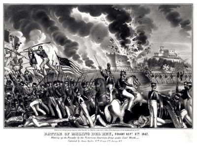 モリーノデルレイの戦い、1847年9月8日、パブ。ジェームズ・ベイリー、1848年（彫刻）（バンド写真） 作： American School