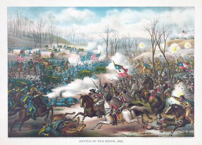 エンドウ豆の尾根、アーカンソー、パブの戦い。クルツとアリソン、1889年 作： American School